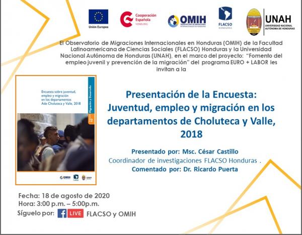 Encuesta juventud empleo y migracion Choluteca y Valle 2018