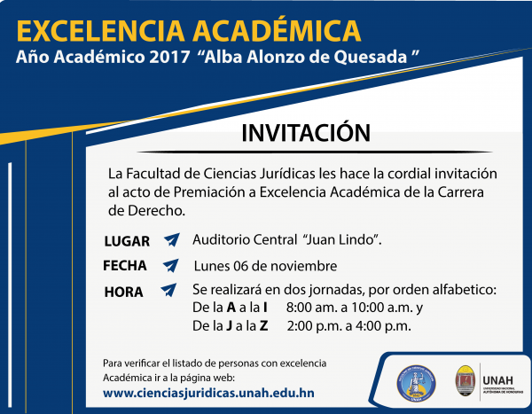Invitacion Excelencia Academica 2017