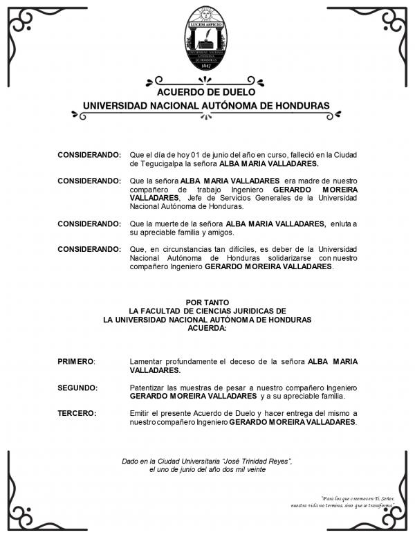 Acuerdo de Duelo Ingeniero Gerardo Moreira page 0001