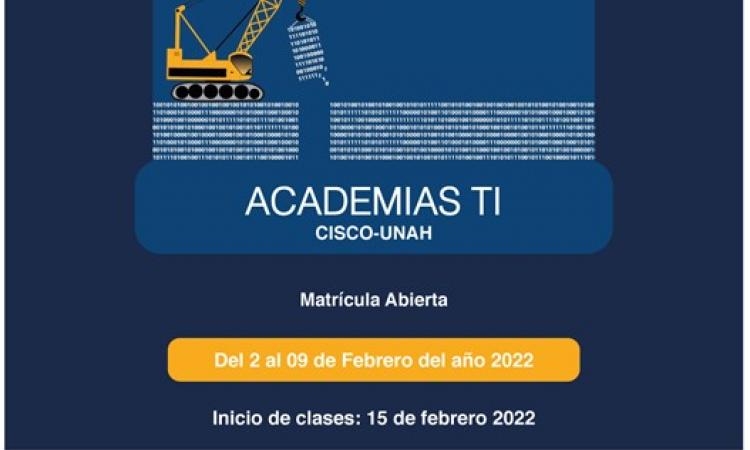 Cursos gratis de Networking Academy Cisco-UNAH , a partir del 15 de Febrero del 2022