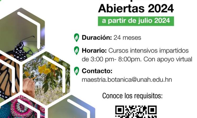 Inscripciones abiertas Maestría en Botánica