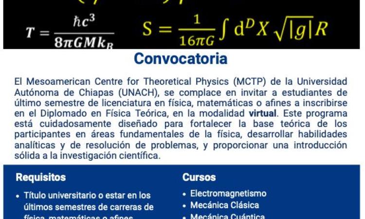  Diplomado en Física Teórica, en la modalidad virtual