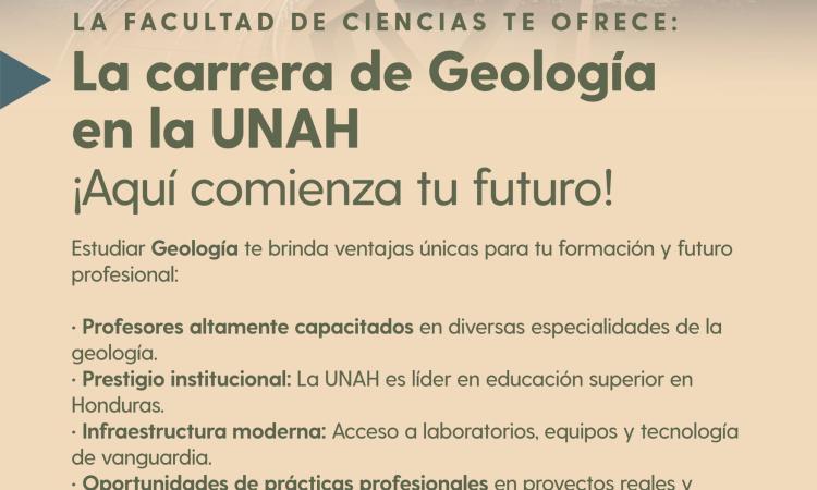 ¡Geología en la UNAH es para vos!