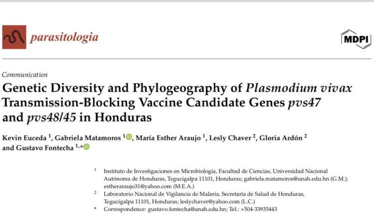 Vigésima Primera Publicación SCOPUS 2025: Genética del Plasmodium vivax desde Honduras al Mundo