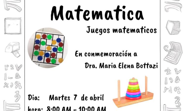 La Facultad de Ciencias, a través de la Escuela de Matemáticas y Ciencias de la Computación, te invita a la Divulgación Matemática: Juegos Matemáticos 