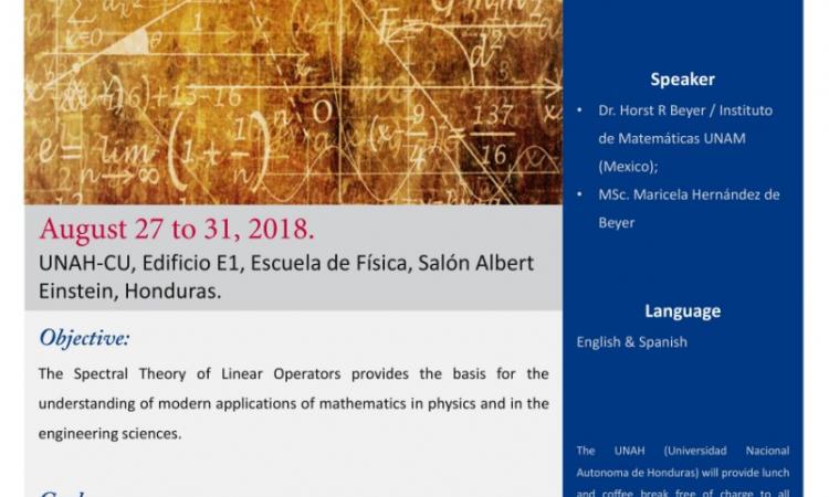 Curso  Taller “Mesoamerican School of Mathematics: Spectral Theory of linear operators”.