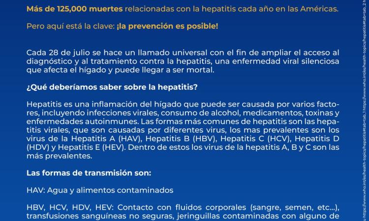 Día Mundial Contra la Hepatitis.