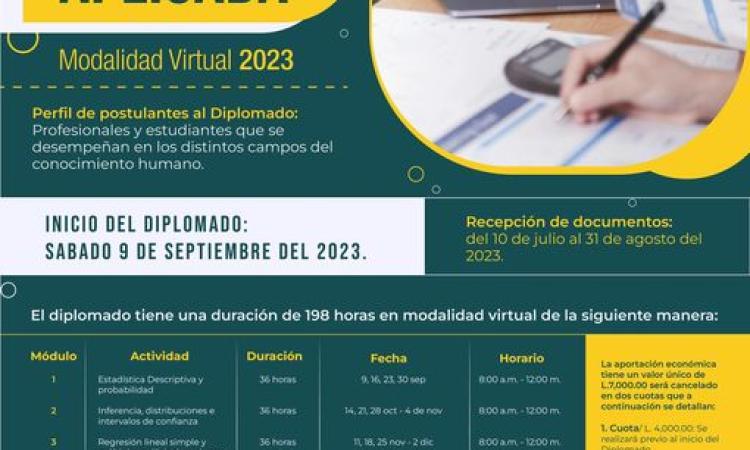 DIPLOMADO EN ESTADÍSTICA APLICADA en MODALIDAD VIRTUAL 2023