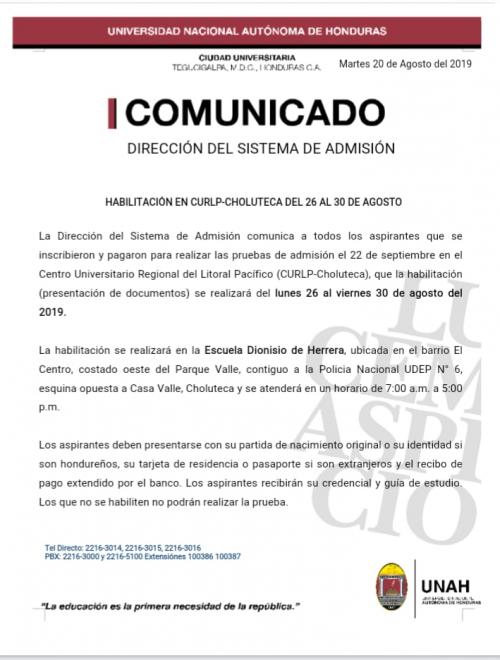COMUNICADO HABILITACION 2019 IIIPAC