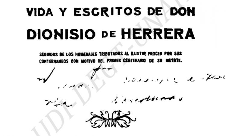 Apuntes biográficos de Dionisio de Herrera