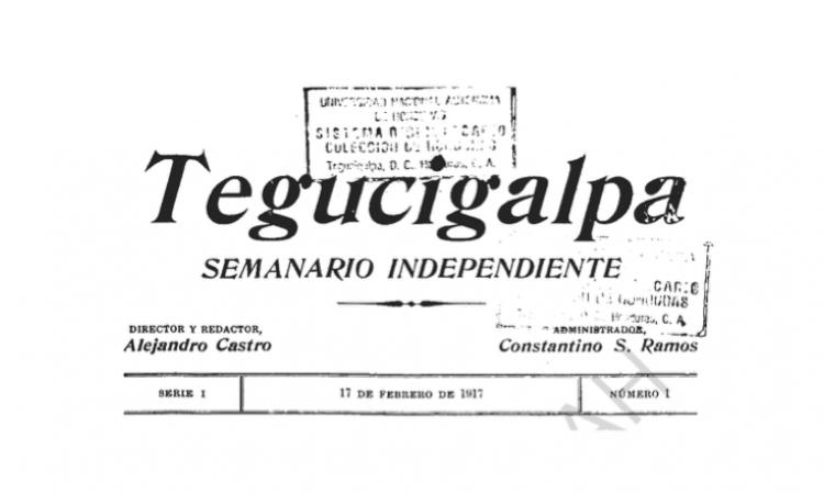 Tegucigalpa: Semanario Independiente 1917.