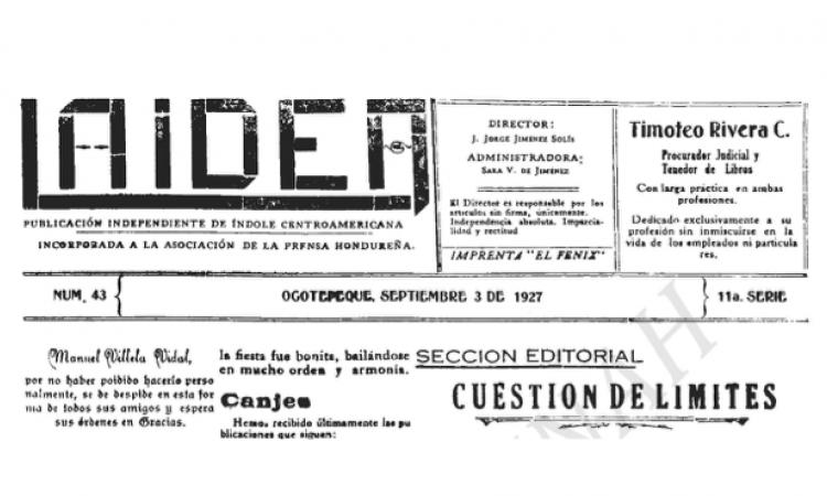 La Idea: Semanario de Ocotepeque 1927