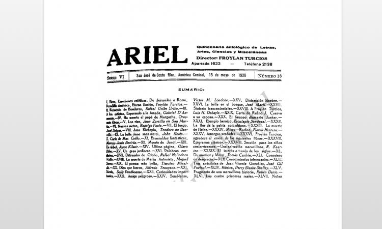 Revista Ariel (Serie VI; No.18) mayo de 1938