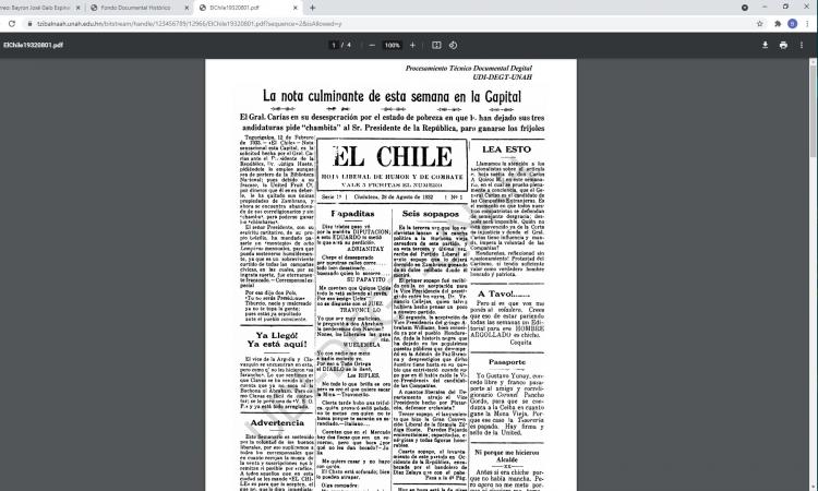 EL Chile (Año 1, No.1)	28 de Agosto de 1932.