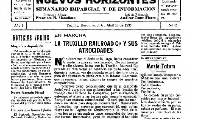 Nuevos Horizontes (Año.1, No.15) 1 de abril de 1933.