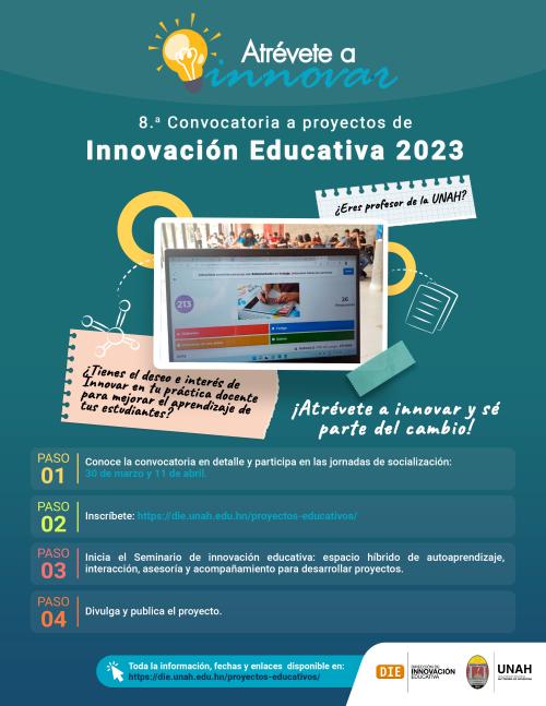 Afiche 8va Convocatoria a proyectos de Innovacion Educativa