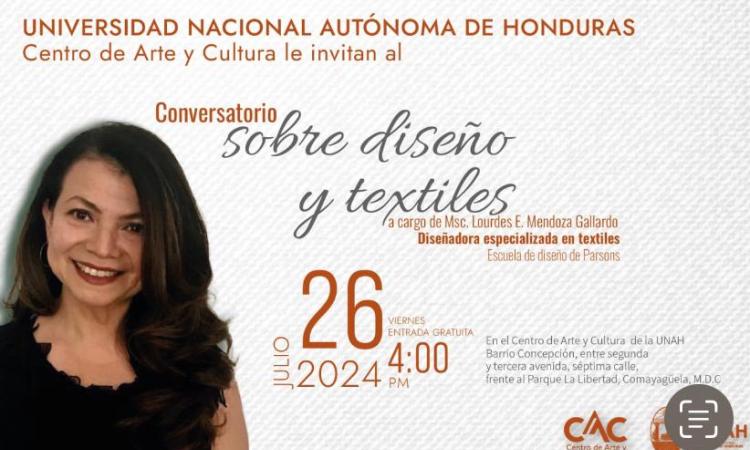CAC-UNAH invita a conversatorio sobre diseño y textiles