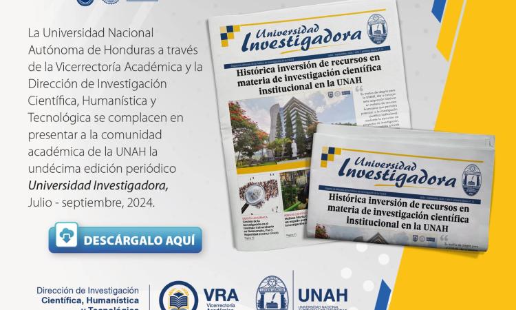 Diciht-UNAH publica nuevo número del periódico Universidad investigadora