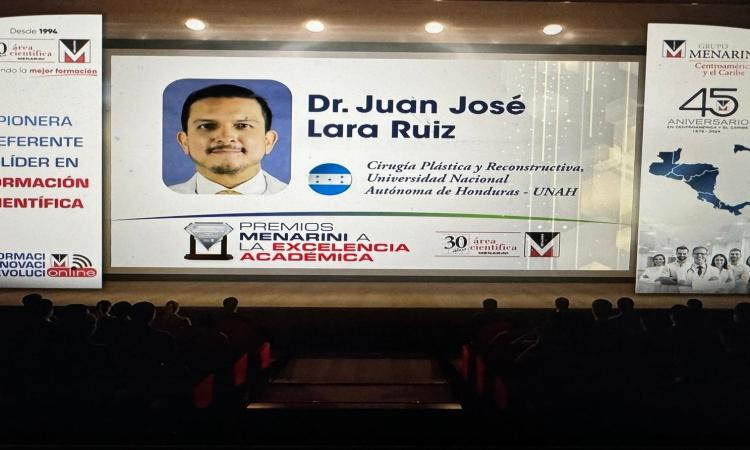 Médico residente de la UNAH gana premio centroamericano Menarini a la excelencia académica 