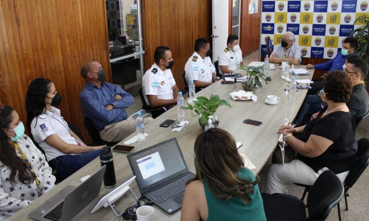 UNAH realiza reunión de seguimiento del proyecto Escuela Marino Portuaria 