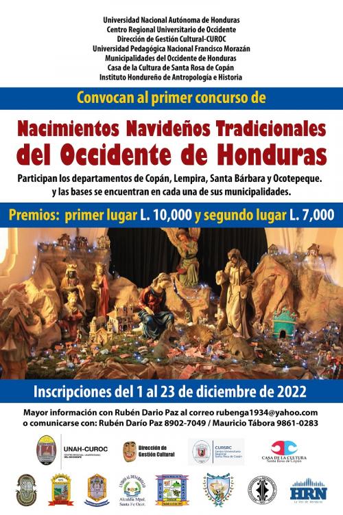 Afiche Primer Concurso de Nacimientos Navidenos Tradicionales del Occidente de Honduras 01
