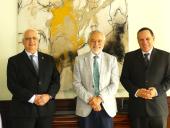 Previo a asumir como embajador de Honduras en China, Sir Salvador Moncada se reune con rector de la UNAH
