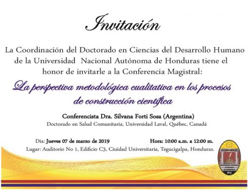 invitacion Conferencia Magistral Dra Silvana