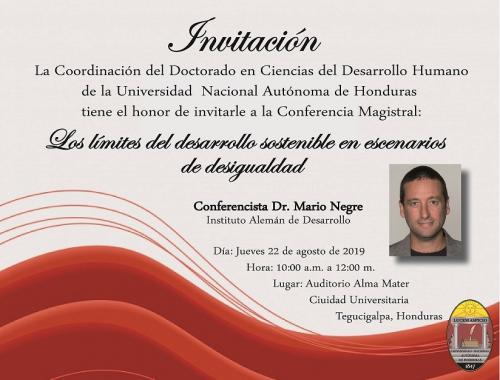 invitacion Conferencia Magistral Dr Negre