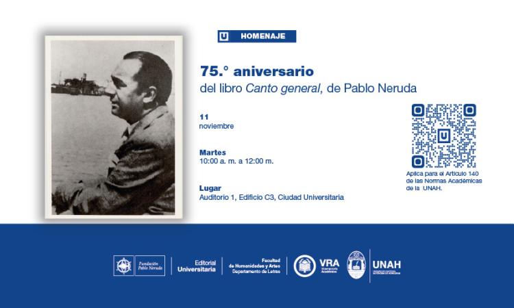 Homenaje al 75.º aniversario del «Canto general», de Pablo Neruda