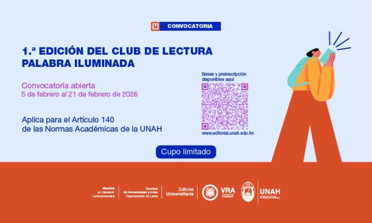 Departamento de Letras abre convocatoria al Club de Lectura Palabra Iluminada