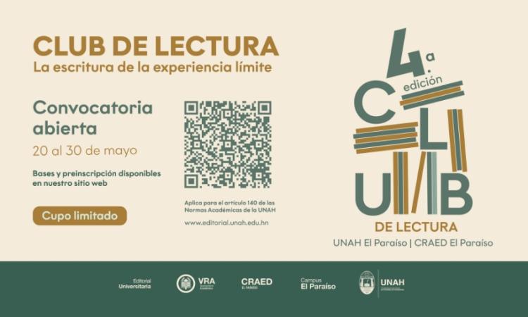 Convocatoria para la cuarta edición del Club de Lectura UNAH El Paraíso | CRAED El Paraíso