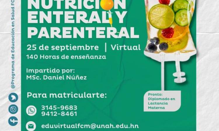 Inicia Matricula de Diplomado en Nutrición Enteral y Parenteral