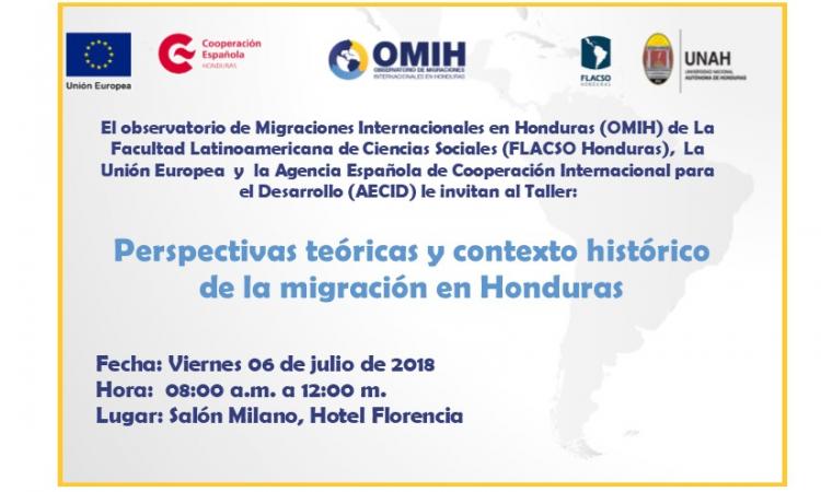 Taller perspectivas teòricas y contexto històrico de la migraciòn en Honduras.