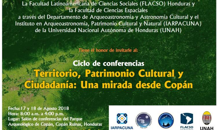 Ciclo de conferencias: territorio, patrimonio cultural y ciudadanía: una mirada desde Copán.