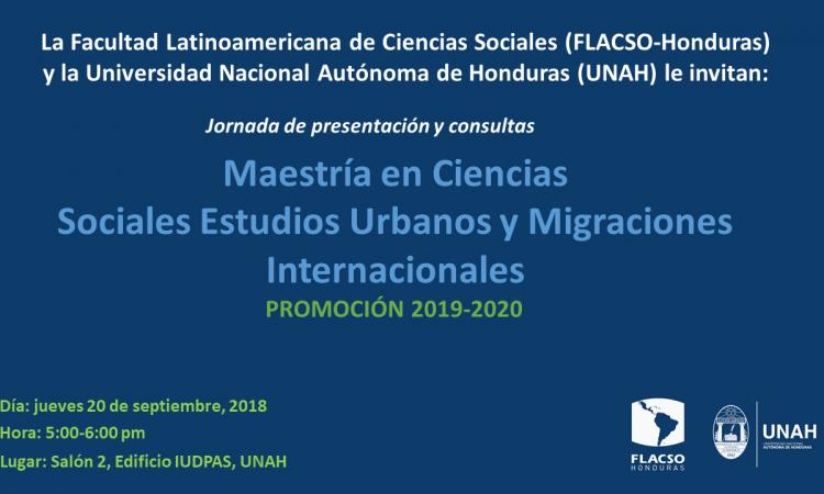 Maestría en Ciencias Sociales Estudios Urbanos y Migraciones Internacionales.