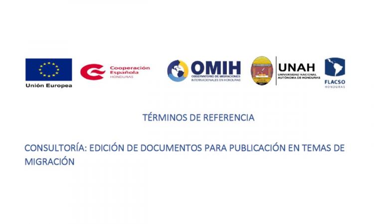 Consultoría: edición de documentos para publicación en temas de migración.  