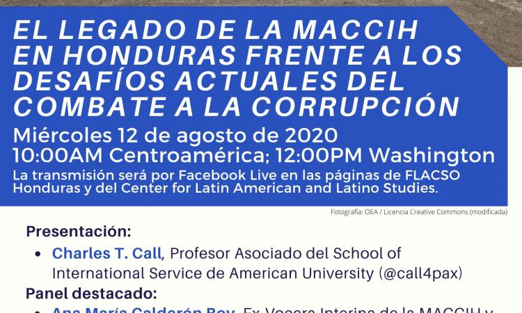 Presentación del estudio: "El legado de la MACCIH en Honduras frente a los desafios actuales del combate a la corrupción".