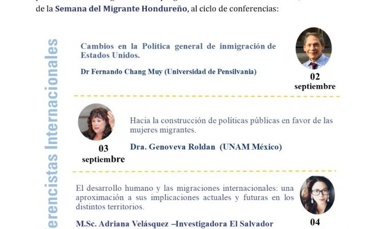 Ciclo de conferencias semana del migrante, 2020.
