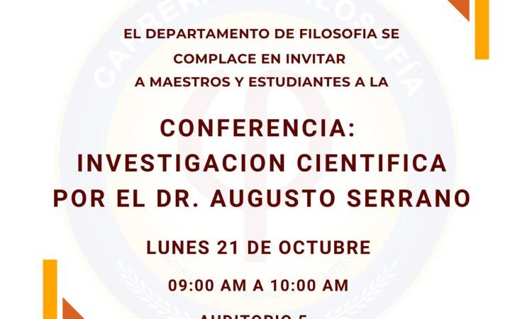 Conferencia Magistral del Dr. Serrano "De la Investigación científica" 