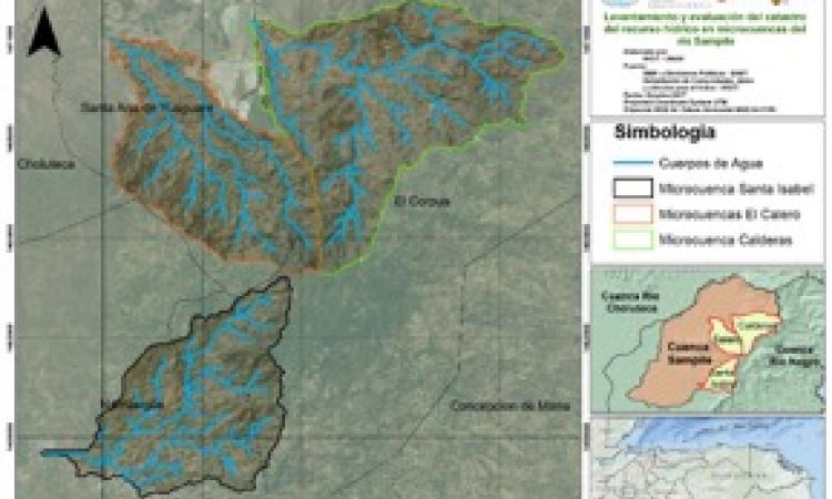 Levantamiento y evaluación del catastro del recurso hídrico en tres microcuencas del Río Sampile”
