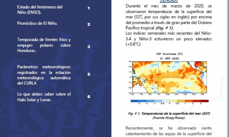 Boletín Climático período enero - marzo 2020