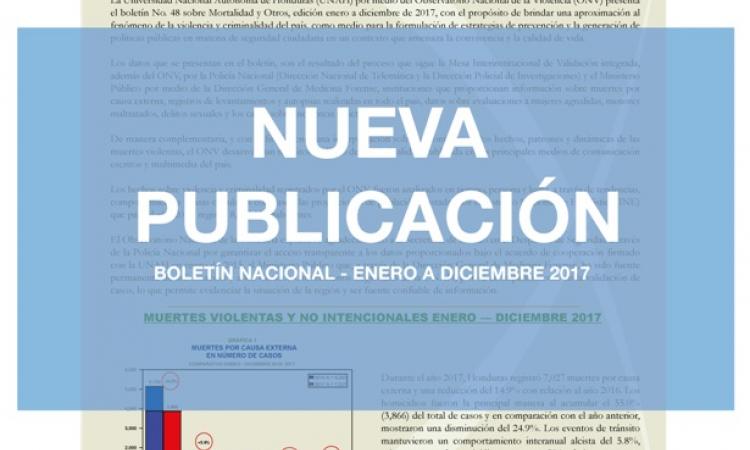 Boletín Nacional Enero a Diciembre 2017