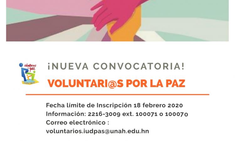 Convocado el Programa Jóvenes Voluntari@S Universitari@S por la Paz  IUDPAS-UNAH 2020, Ciudad Universitaria