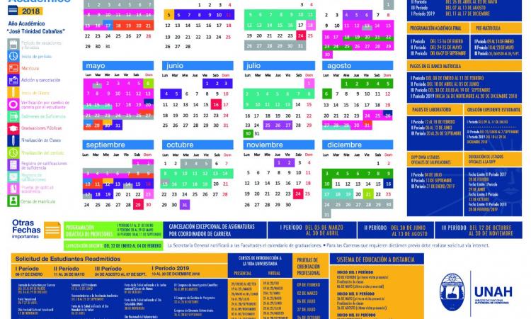 Información Importante                                                      Calendario Académico 2018 
