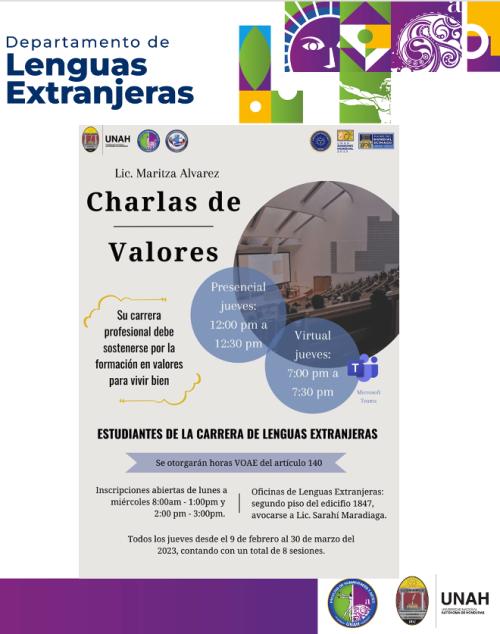 CHARLAS DE VALORES
