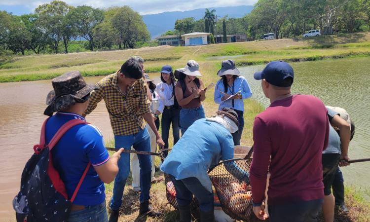 Estudiantes de UNAH Campus Choluteca visitan Centro Nacional de Investigación Piscícola