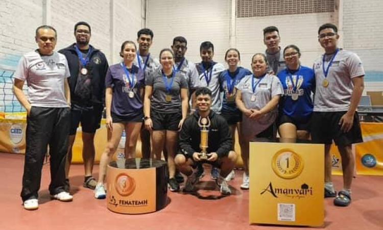 UNAH logra tricampeonato nacional absoluto en tenis de mesa