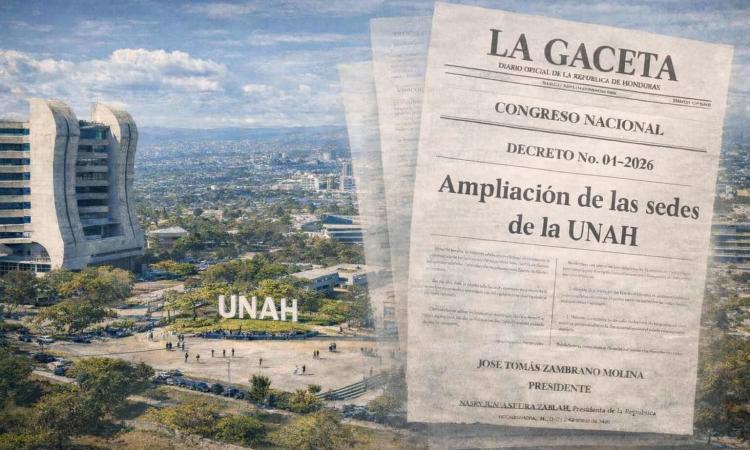 Diario Oficial La Gaceta publica decreto que ordena identificar terrenos y financiamiento para nuevas sedes de la UNAH