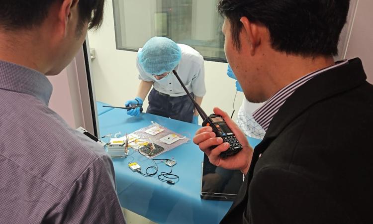 Delegación de JAXA supervisa prueba Tablet SAT del Satélite Morazán