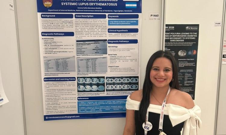 Orgullo UNAH: Caso clínico sobre lupus presentado por egresada hondureña destaca en congreso europeo